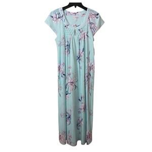 Miss Elaine Gown Womens Small Floral Cottonessa Long Nightgown NEW